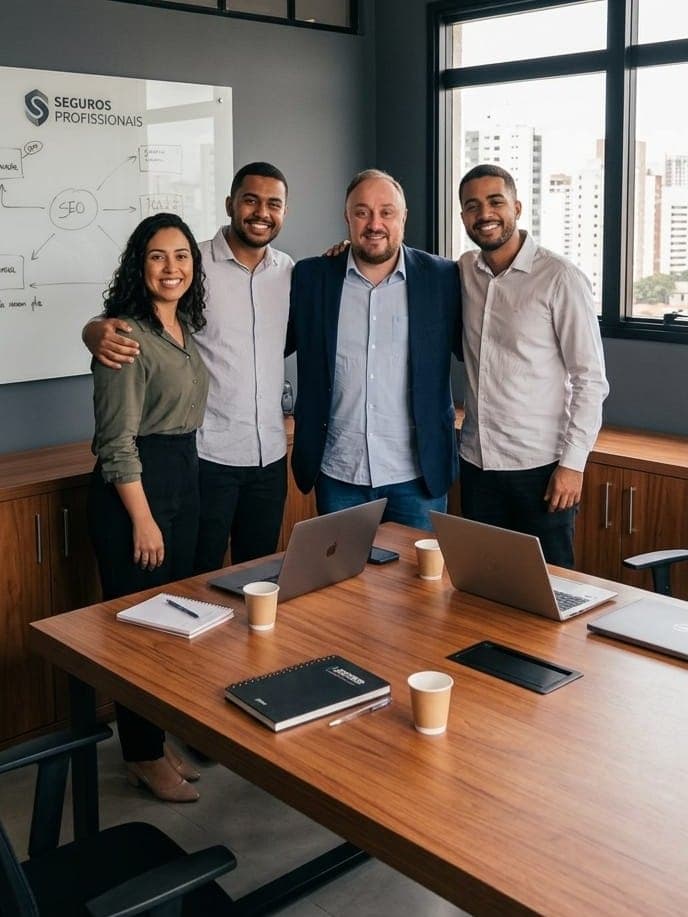 Equipe da Spadina Corretora no escritório em Campinas